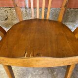 Pair of Antique FISHEL Vintage Wood Armchairs #C623