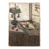 Still Life with Fish, Ginette Rapp (1928 - 1998)
