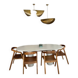 Brass chandelier