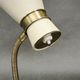 Pair of 1960s German Stilnovo Style Brass and Cream Adjustable Wall Sconces