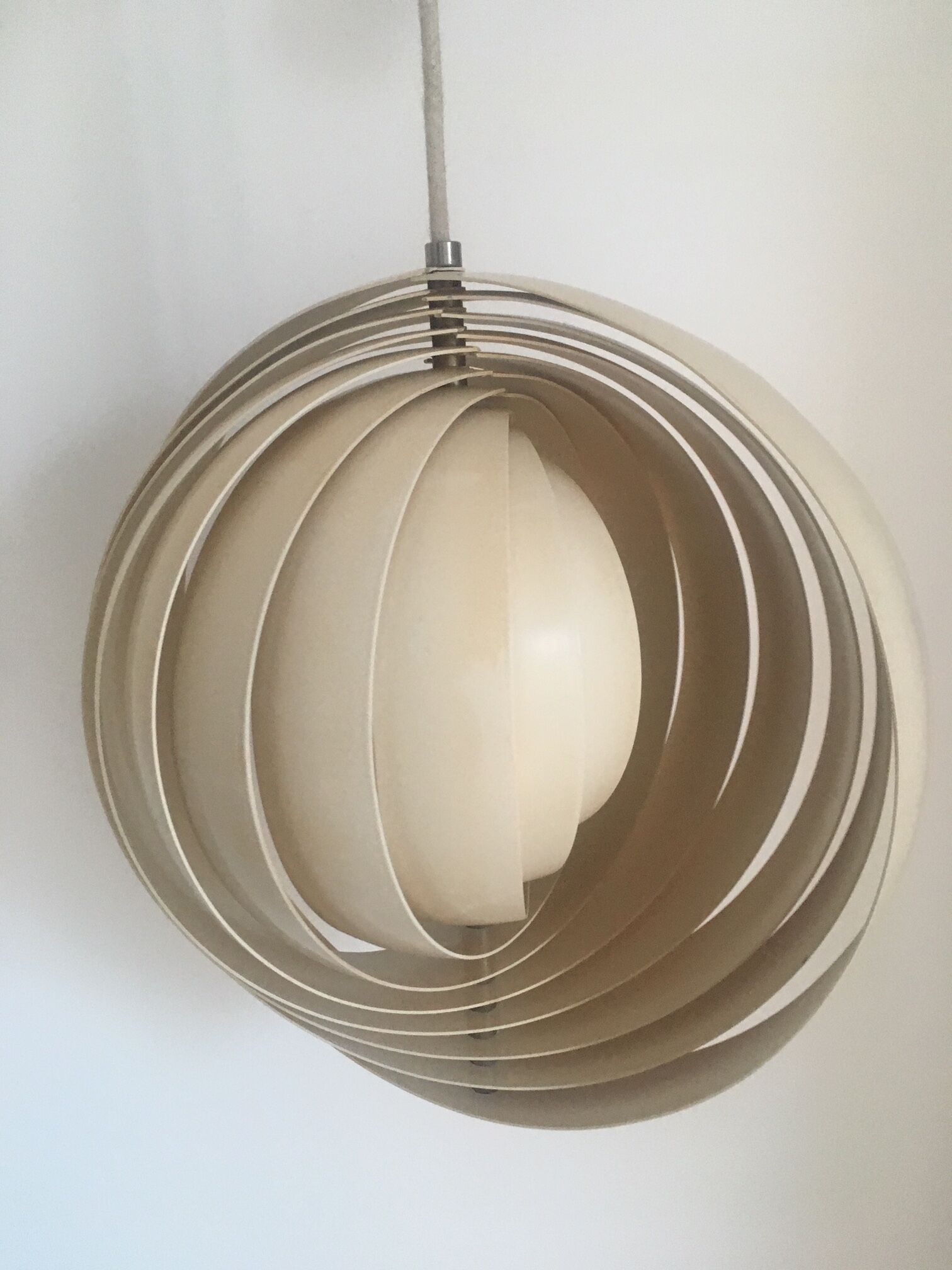 Verner Panton's Moon hanging lamp for Louis Poulsen