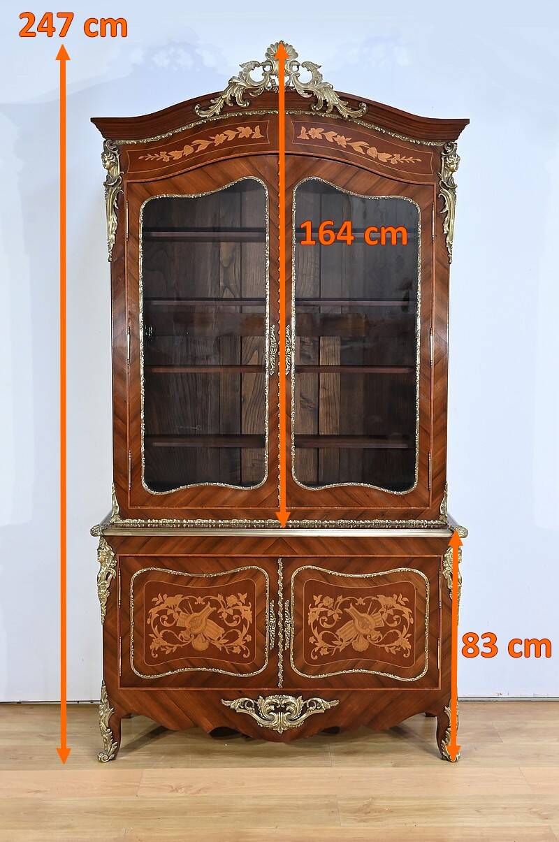 Library Two-Body in Rosewood and Marquetry, Louis XV style – End