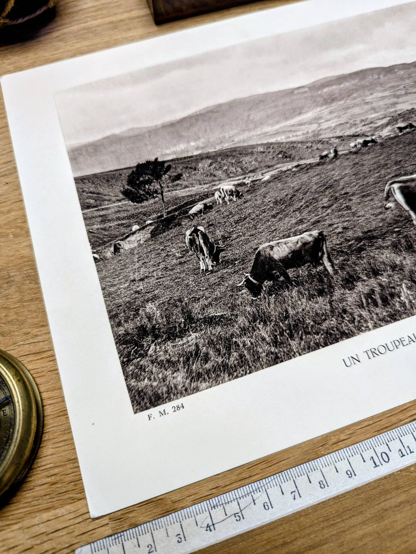 Col de la Perche, Pyrénées-Orientales, photo print from 1937.