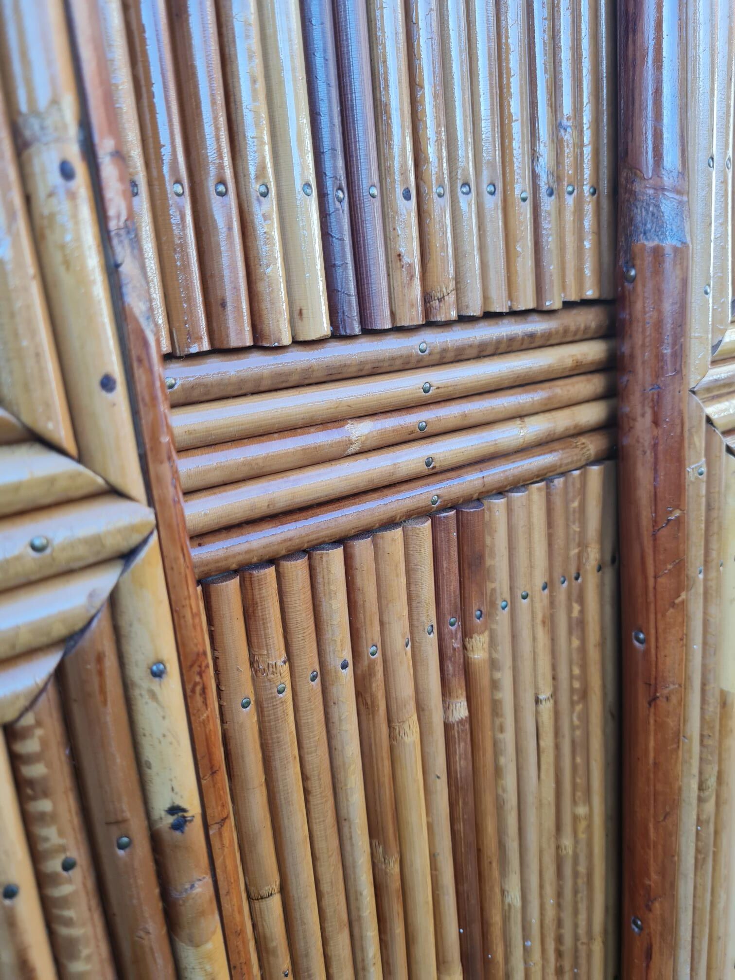 Rattan marquetry cabinet