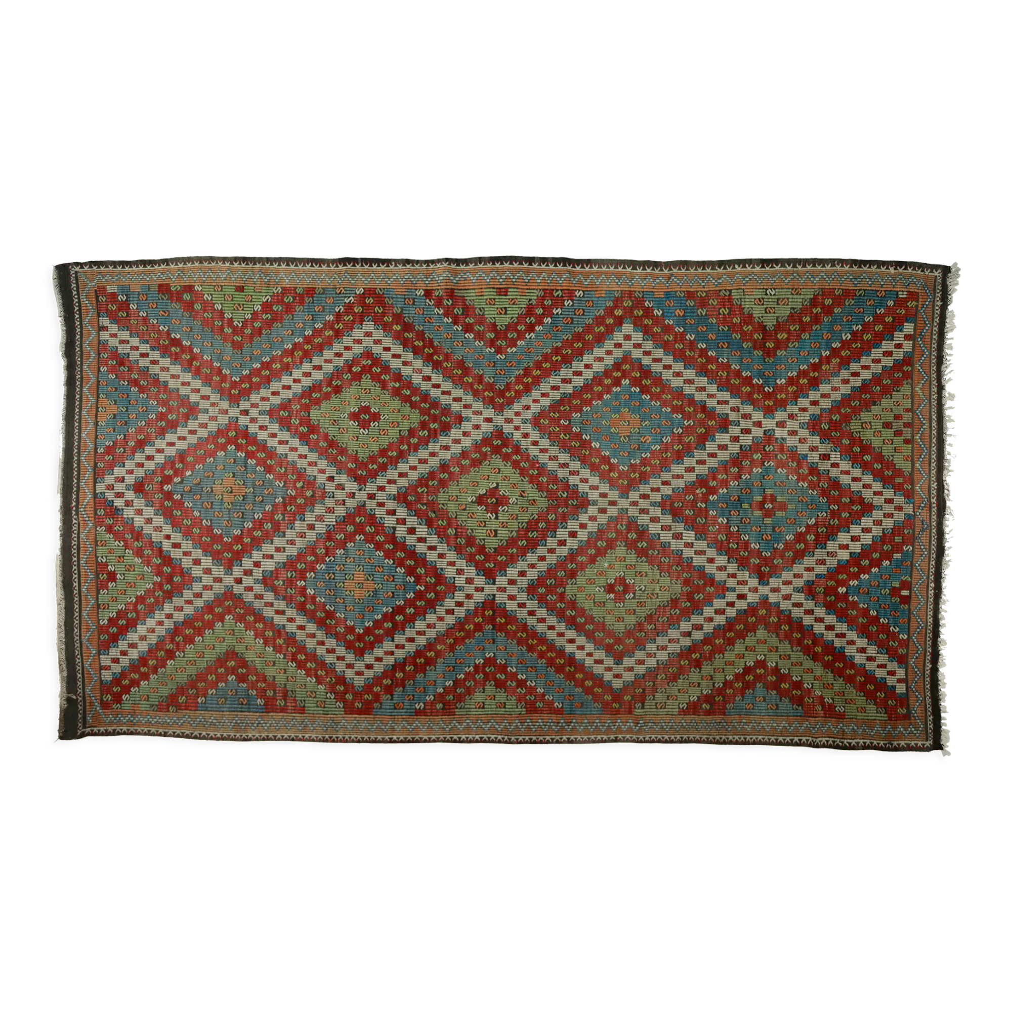 Anatolian handmade kilim rug 360 cm x 194 cm