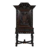 Neo-baroque cabinet from Gdansk in oak - around 1870-1880
