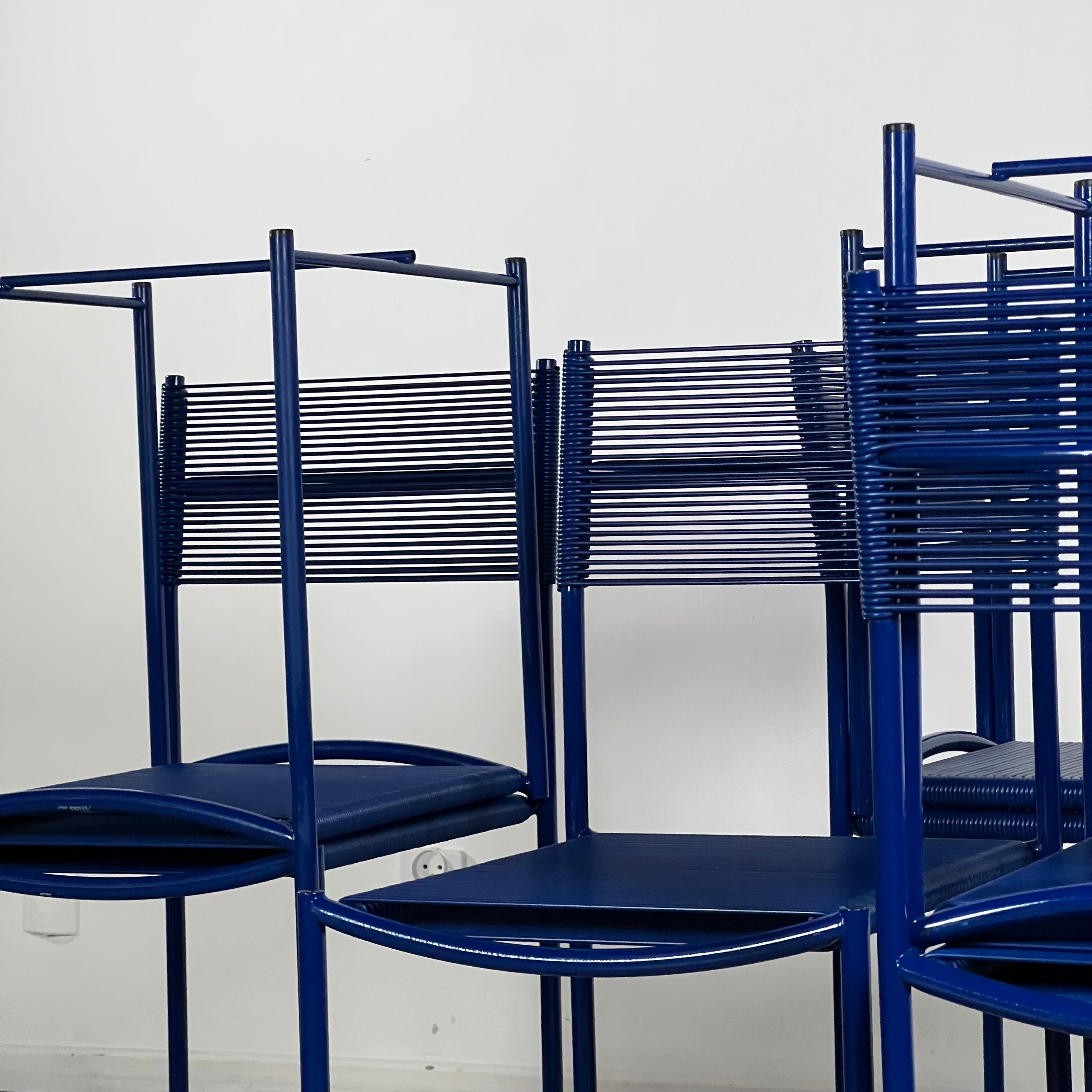 Set of 7 chairs Spaghetti 101 by Giandomenico Belotti for Alias 80s