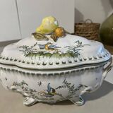 Tureen and sauce bowl Moustier bird