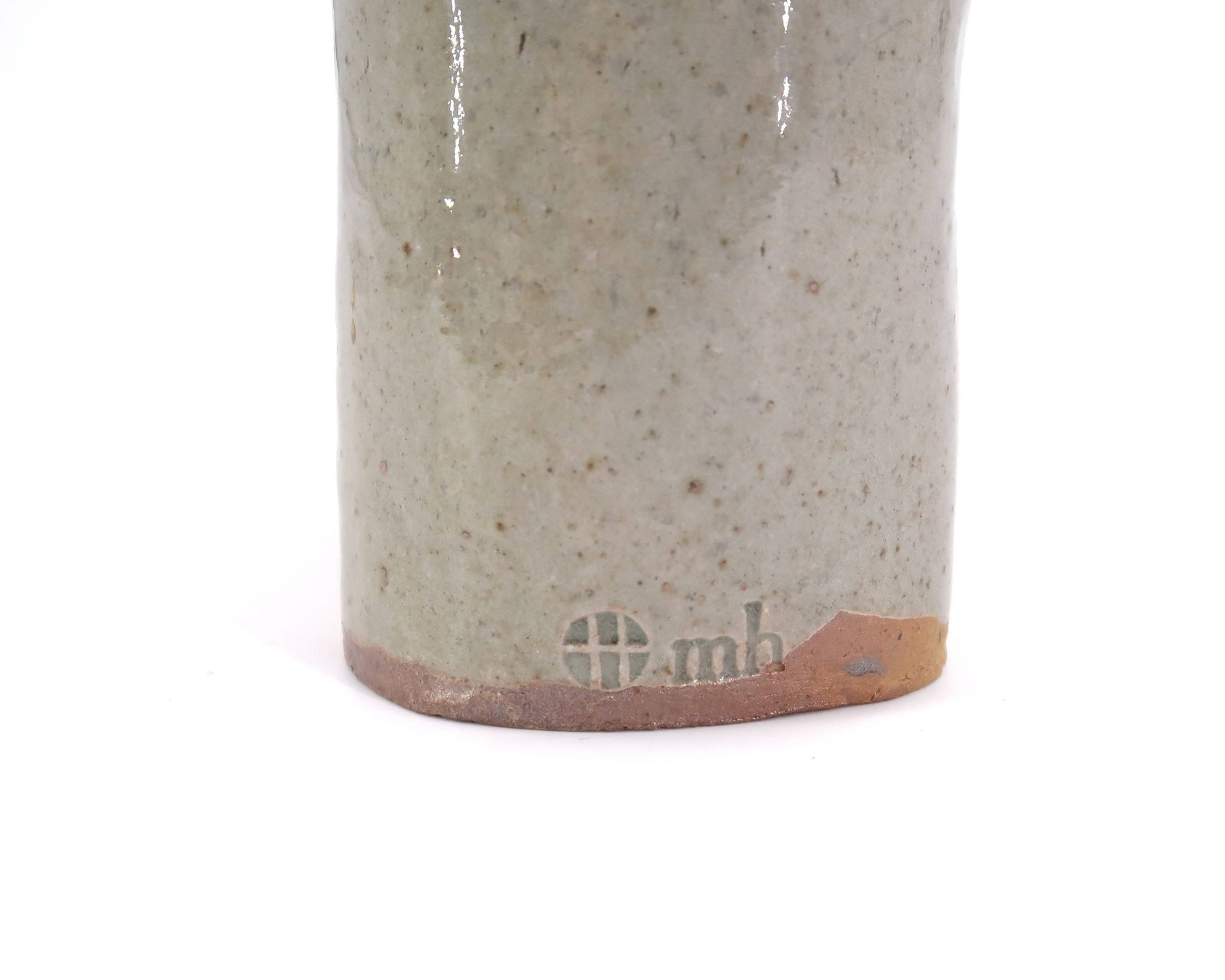 Anthropomorphic Celadon ceramic vase by Martin Hammond