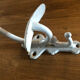 Enamelled cast iron hook
