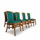 Set of six vintage bamboo and rattan dining chairs