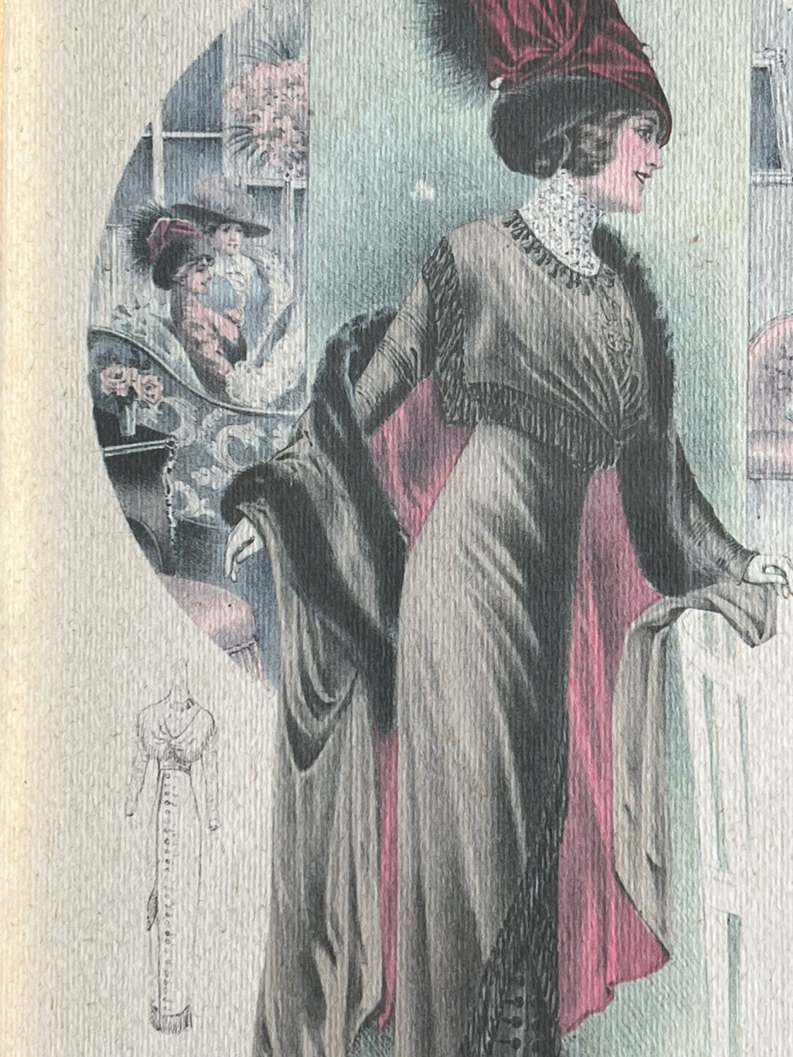 Framed fashion engraving