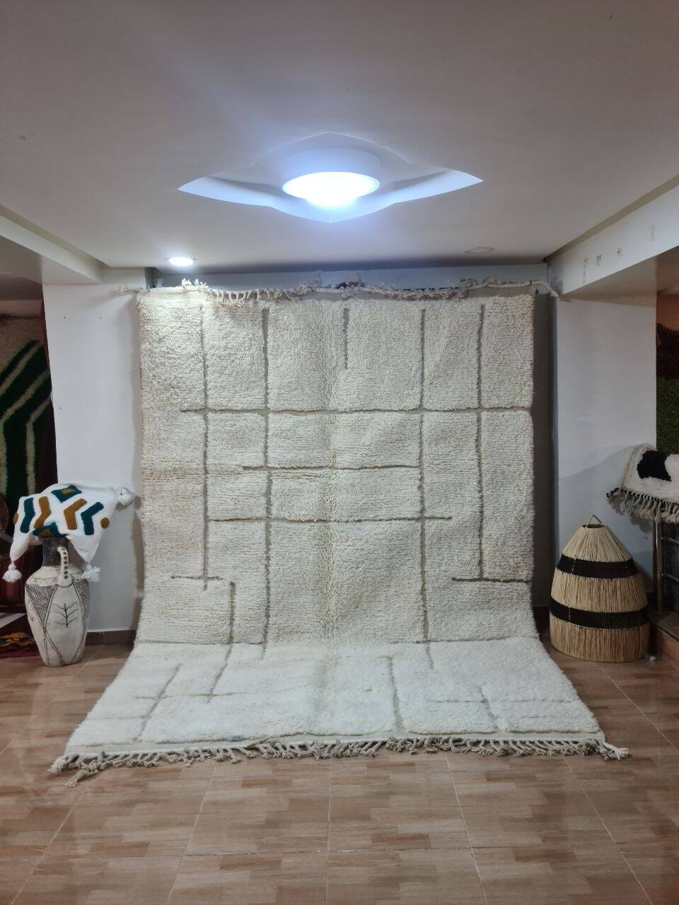 Tapis BeniOuaren Moderne Blanc 300x200 cm