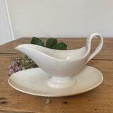 Creil and Montereau porcelain sauce boat