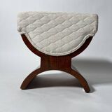 Art Deco Stool in Rosewood Veneer, France, 1930s