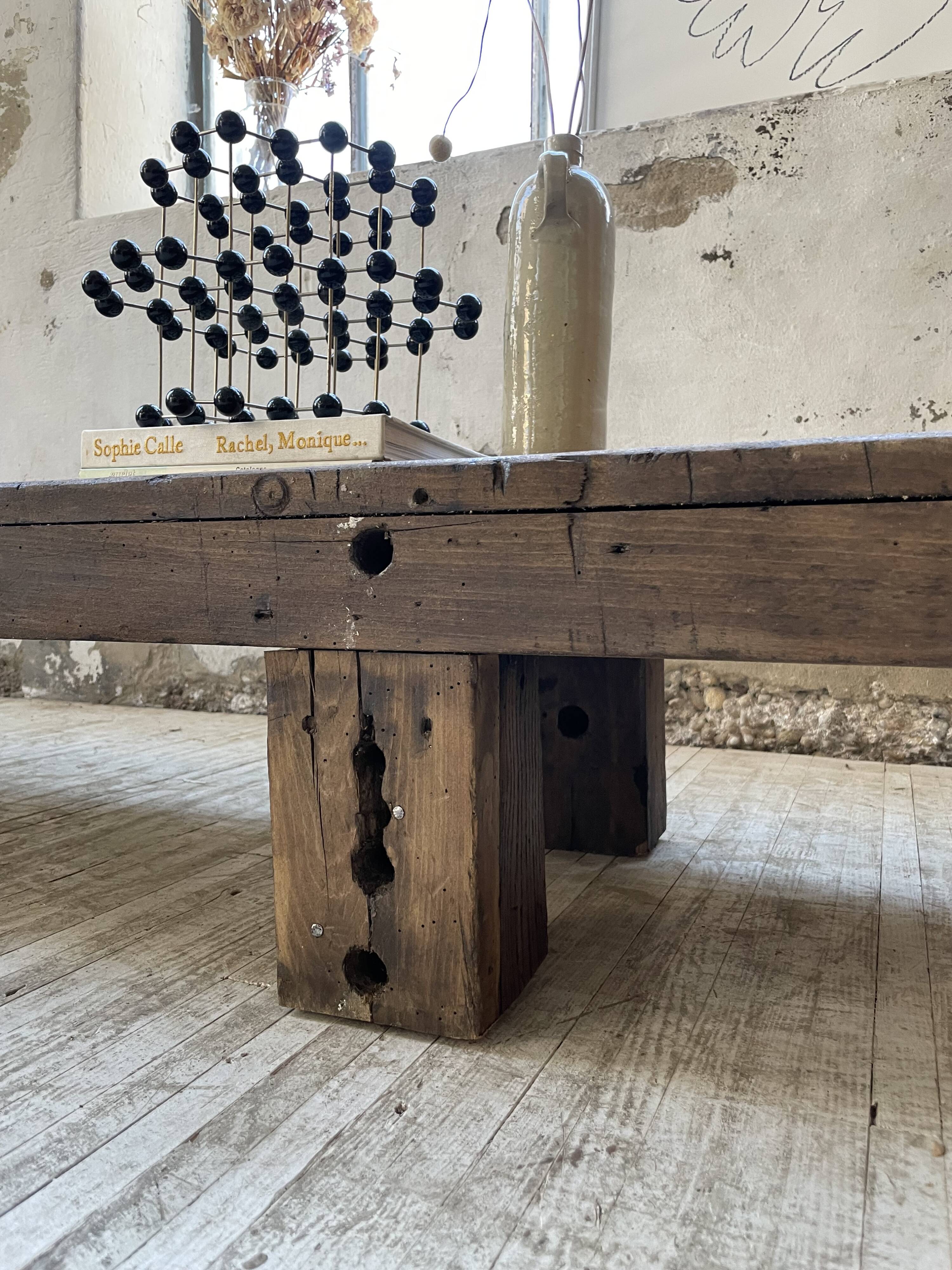 Workbench bench coffee table solid oak XXL