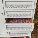 Wardrobe chest of drawers vintage compass feet 1950