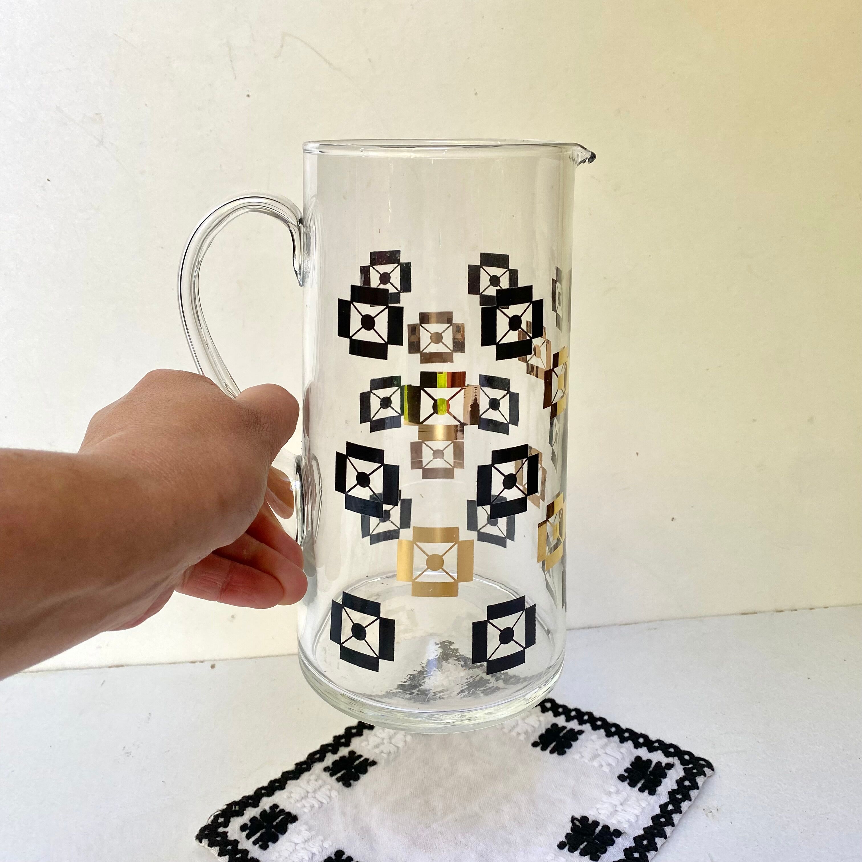 Vintage glass pitcher