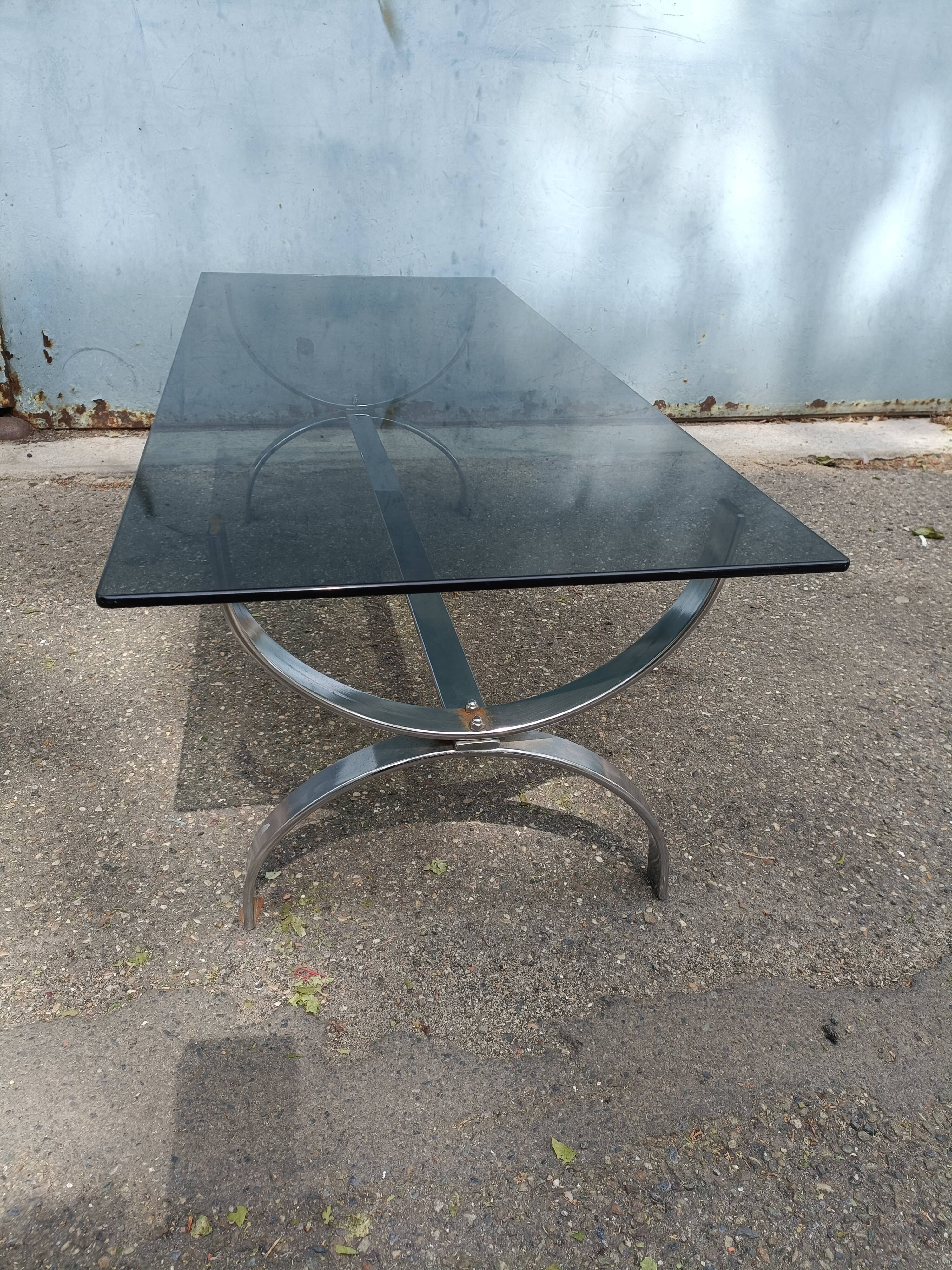 Table basse alu vintage