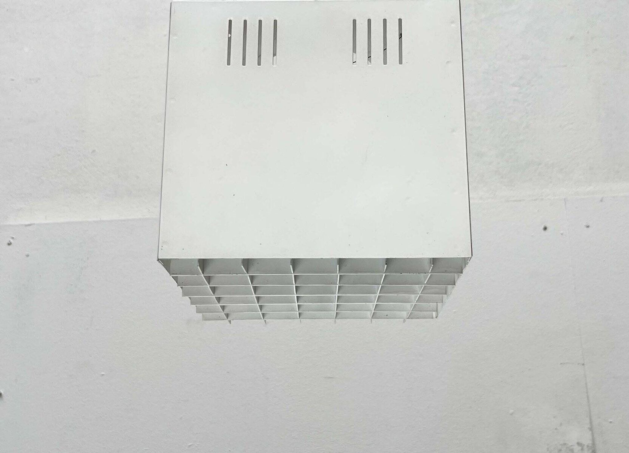 Modern minimalist cube ceiling light from the mid-century, Finland, 1960s.