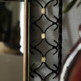 Miroir en fer forgé et laiton vintage 50/60