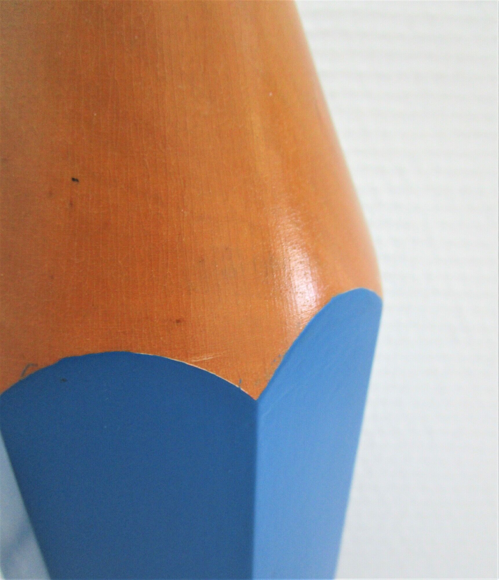 Lamp foot pencil solid wood vintage blue 80s
