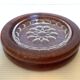 Wooden ashtray with removable glass.