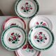 Six assiettes dépareillées terre de fer