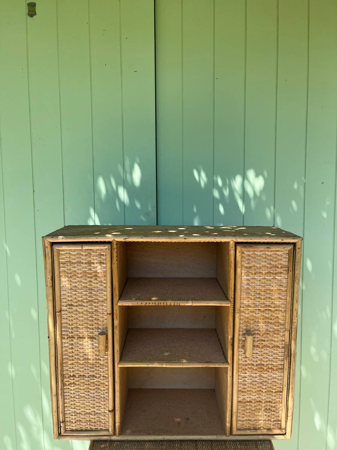 Rattan wardrobe