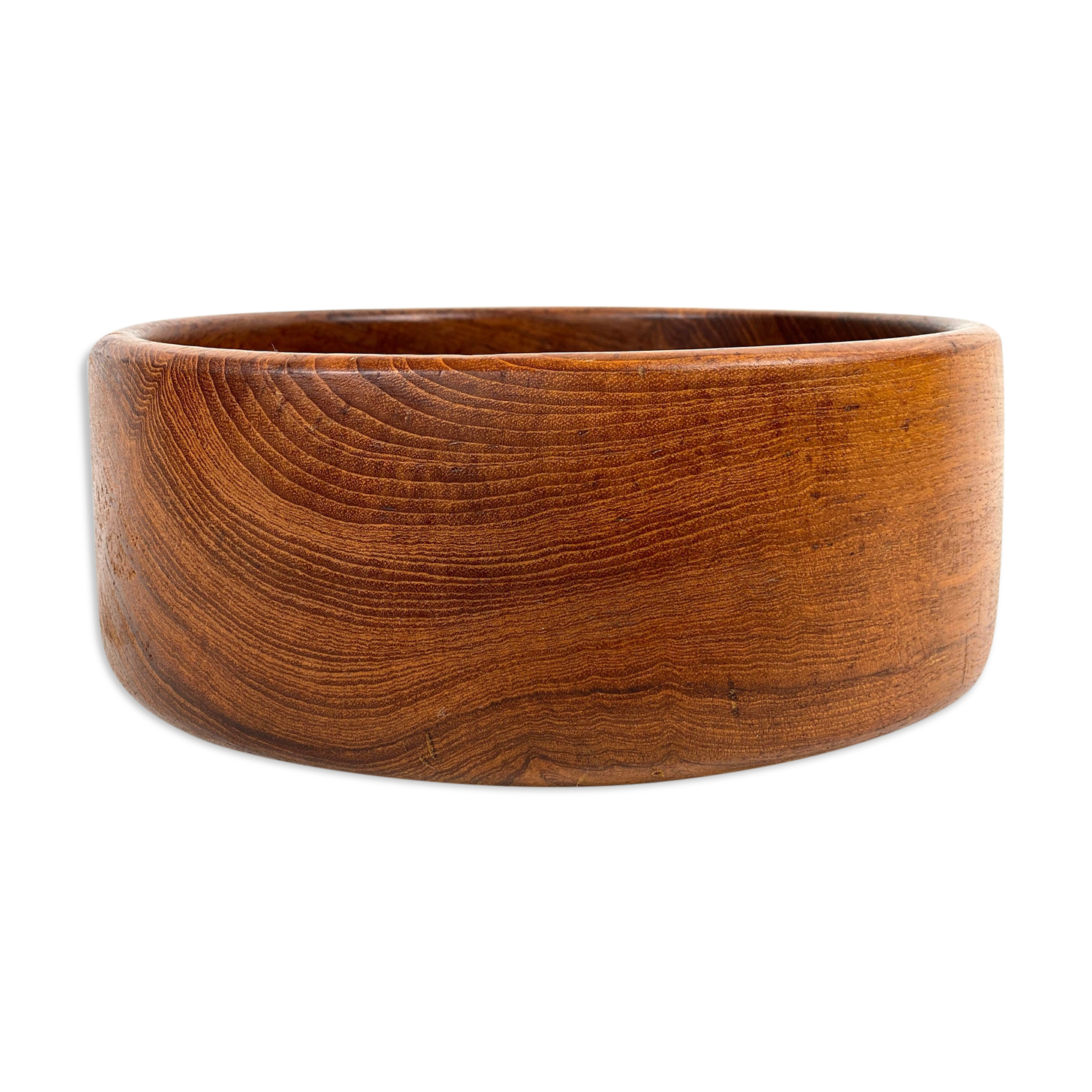 Mid Century Solid Teak Bowl, Danish Design, Vintage Fruit Bowl