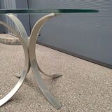Table en acier et verre