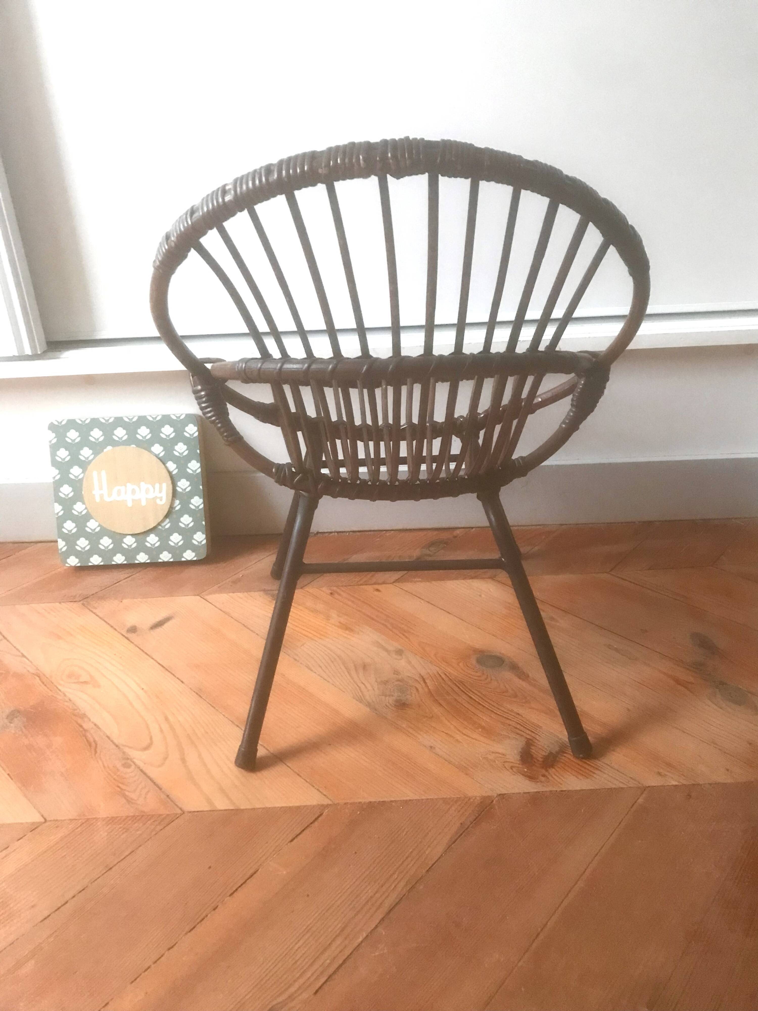 Children's rattan chair 1960