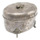 Art Deco sugar bowl, silver-plated brass, Fraget, Poland, 1920s.
