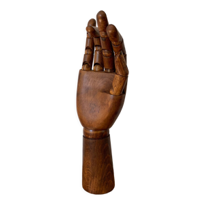 Main articulée en bois