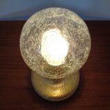 Iceglass & Brass Table Lamp from Doria Leuchten, 1960s