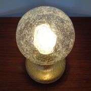 Iceglass & Brass Table Lamp from Doria Leuchten, 1960s