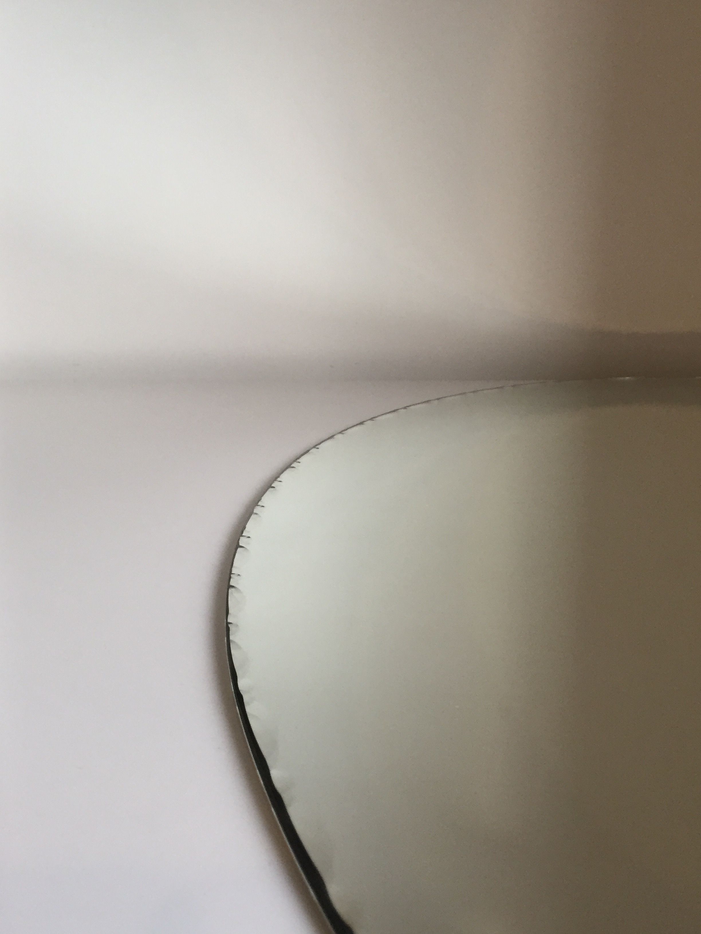Vintage mirror bevelled oval, France, 1970 - 92 x 62.5 cm