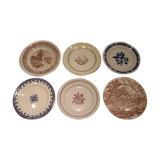 Set of 6 different flat plates