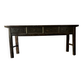 console Asie Sud en bois laqué