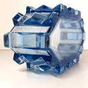 Art Deco Blue Glass Bowl / Centerpiece by Rudolf Schrötter -Inwald, Poland