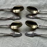 Service of 8 silver-plated metal moka spoons Boulenger