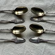 Service of 8 silver-plated metal moka spoons Boulenger
