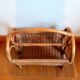 Vintage rattan magazine rack 1970
