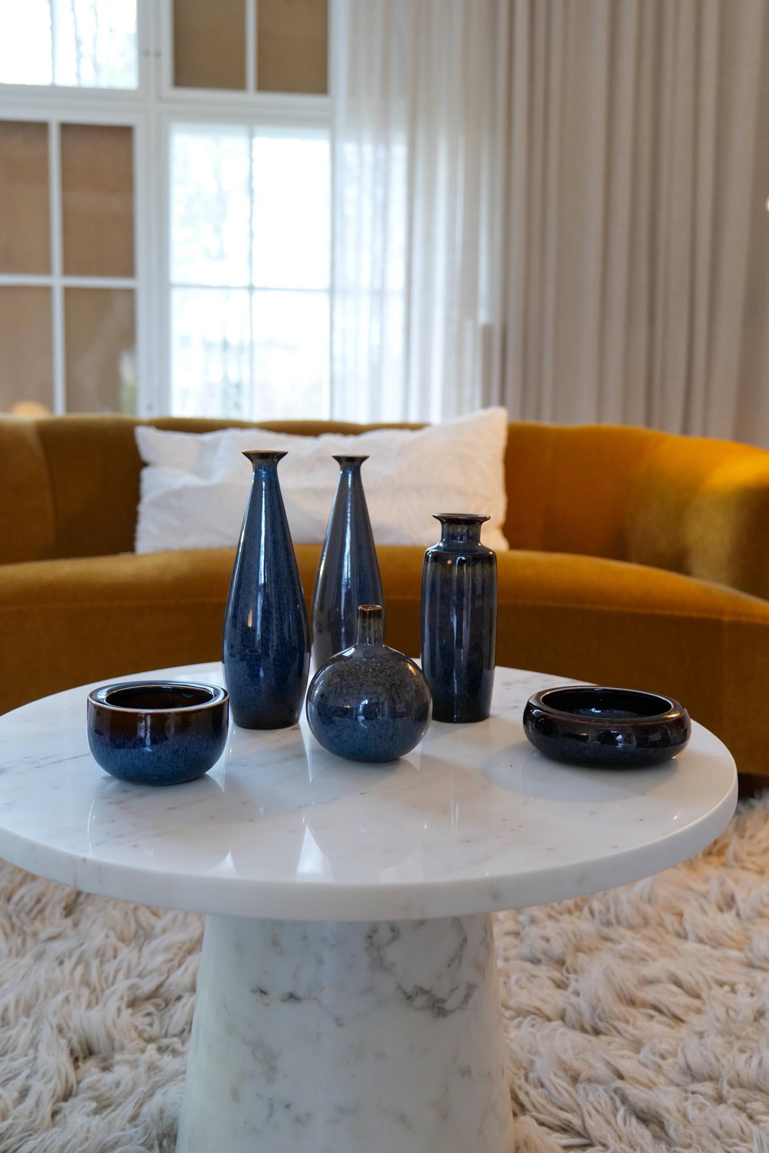 Midcentury Modern Collection of 6 Vases by Carl Harry Stålhane Rörstrand Sweden