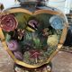 Vintage Cermonac shell fish lamp signed and numbered