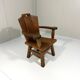 Rustic brutalist arm chair solid oak 1960’s