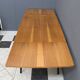 Wood enlarging dining table black wood legs 1960s