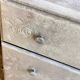 Art Deco chest of drawers in patinated beige oak – low profile