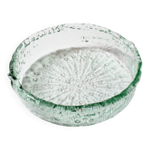 Centre de table en verre recyclé vert de Géorgie, Italie années 1970