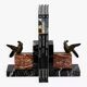 Vintage marble and brass bookend